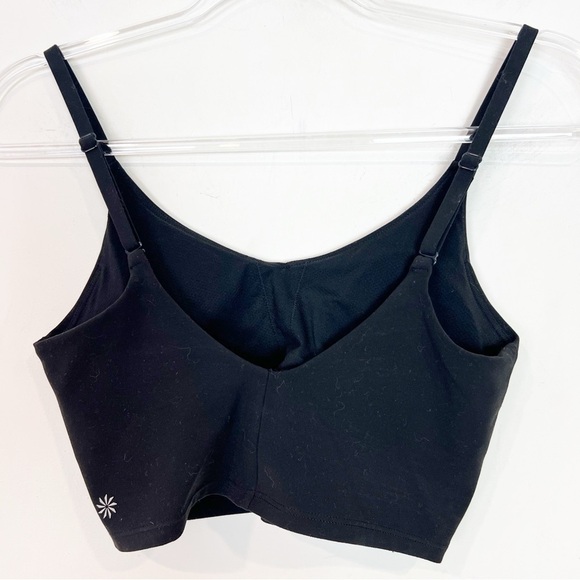 ATHLETA BLACK CROP ATHLETIC SPORTS BRA TANK TOP WOMENS SZ XS - Picture 4 of 4